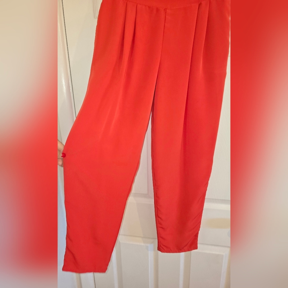 Elegant Red Women's Pants
